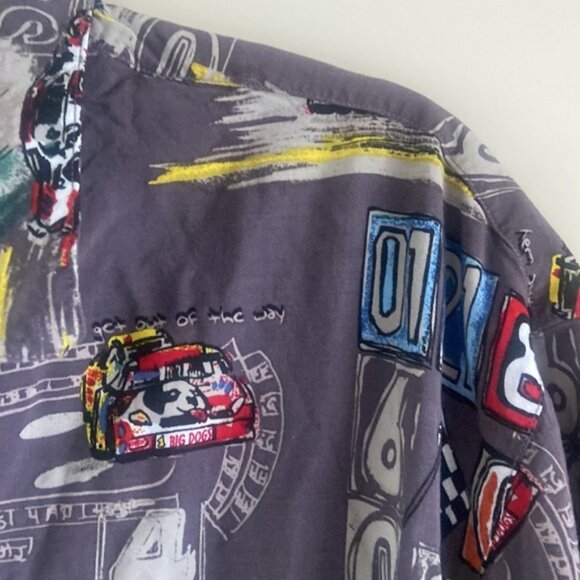 Big Dogs Racing Design Hawaiian Shirt - Picture 4 of 8